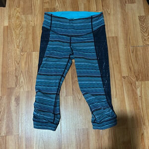 Blue Cropped Lululemon Leggings